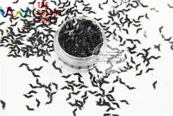 Blocco di Colore nero Dimensioni della forma: 8mm Glitter spangles per Nail Art e forniture FAI DA TE e decorazioni di Festa