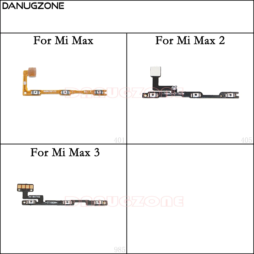 

Power Button On / Off Volume Mute Switch Button Flex Cable For Xiaomi Mi Max 2 3 Max2 Max3