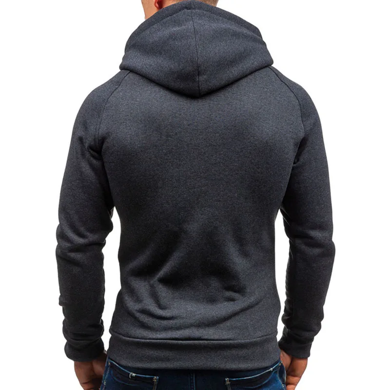 Men Hoodie Sweatshirt New Casual Solid Long Sleeve Mens Hoodies Slim Zipper Hooded Cardigan Sweatshirts Men Hoody Sweat Homme