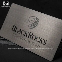 Brushed stainless steel Plated black card Metallic membership card Black card High-grade metal business card Black gold membersh