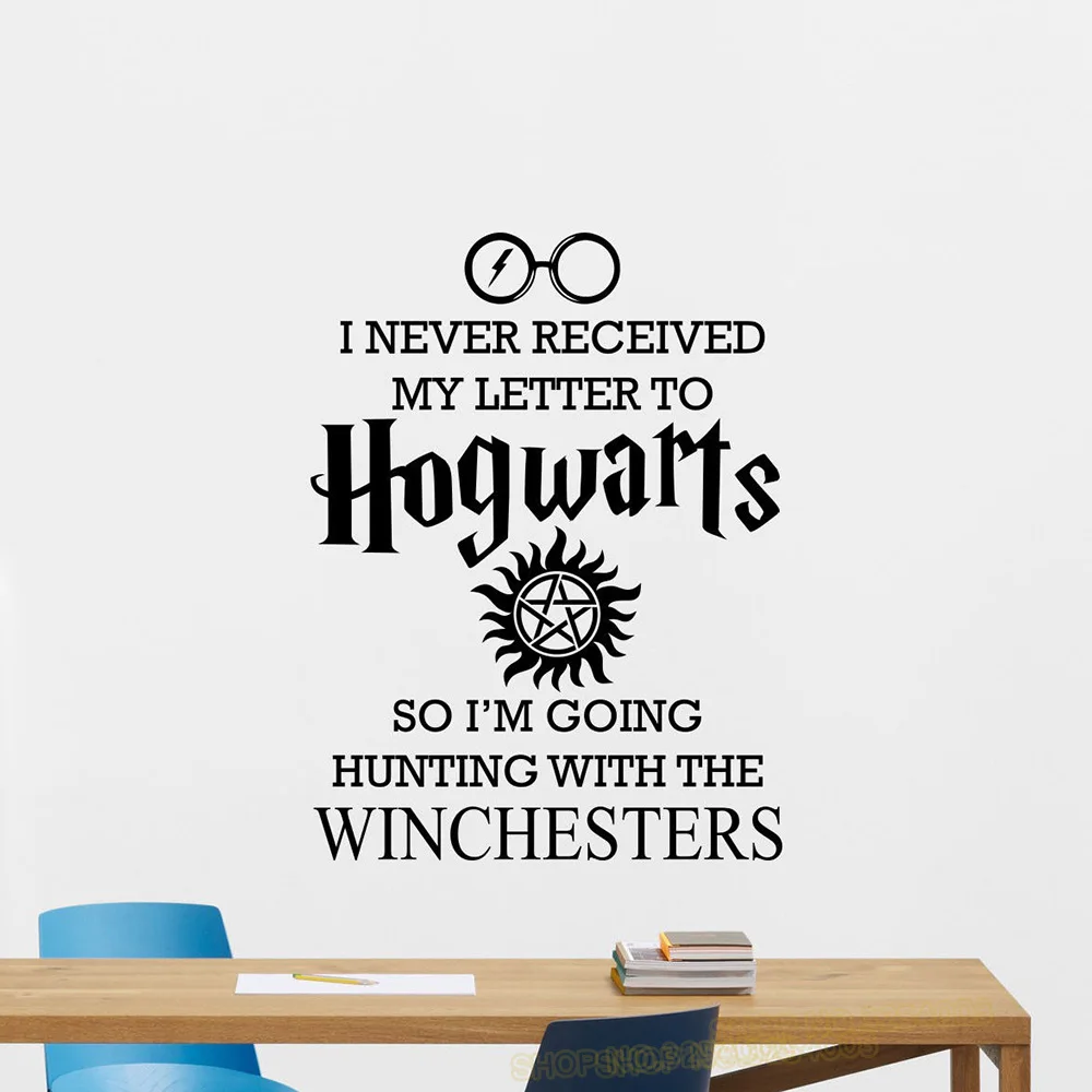 I Never Received My Letter  Wall Decal Supernatural Potter Vinyl Quote Boy Room Living Poster Nursery Decor L869