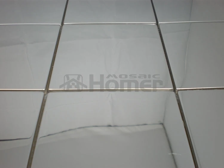 free shipping,  big size siver stainless steel mosaic tiles for powder room wall mosaic tiles HME8506