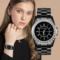 Women Watch Crystal Quartz Luxury Brand Xinhua Quality Saati Feminino Relojes Mujer Relojes Rhinestone Dress Wristwatch