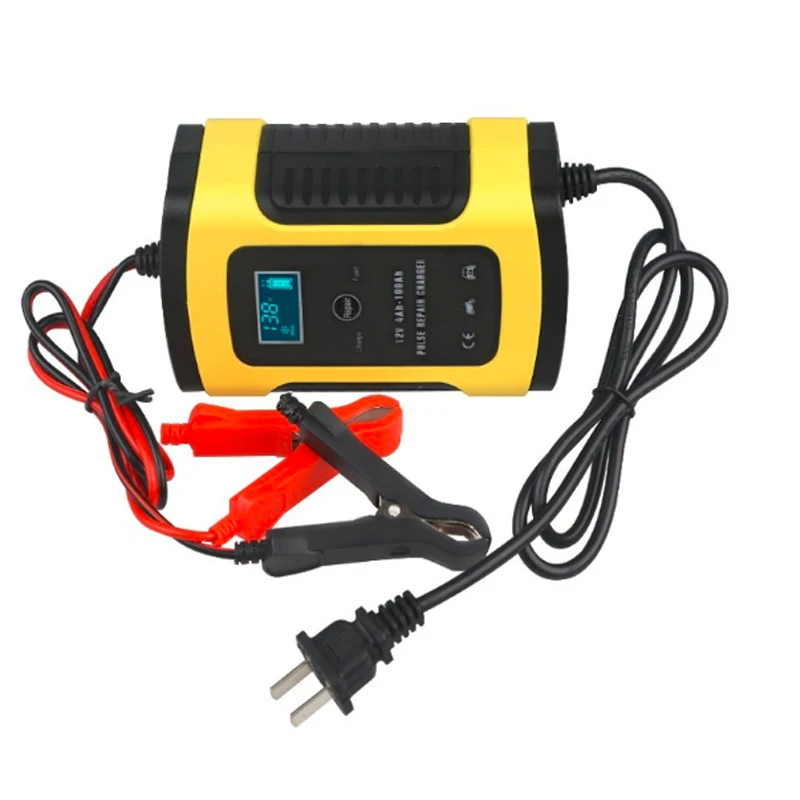 Full Automatic Car Battery Charger 110V to 220V To 12V 6A Intelligent Fast Power Charging Wet Dry Lead Acid Digital LCD Display