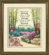 Fishxx Cross Stitch,T097 scenery [Dense jungle]the path quiet cotton,14CT,Need to embroidery