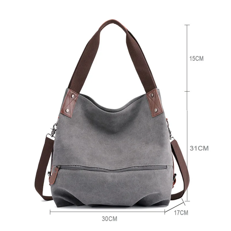 KVKY Vintage Canvas Women HnadBag Single Shoulder Bags Solid Ladies Messenger Bag Sac Travel Bags Female Crossbody Bags Bolsas