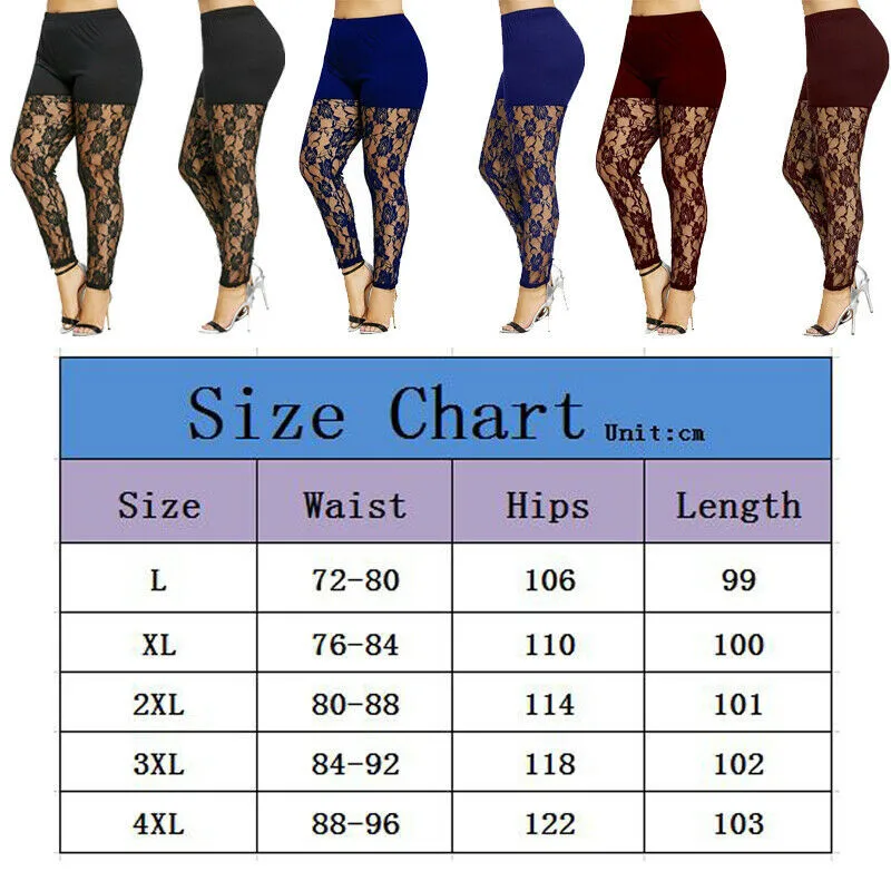 New Women Casual Skinny  Fashion Pencil Tight Trouser Plus Size US