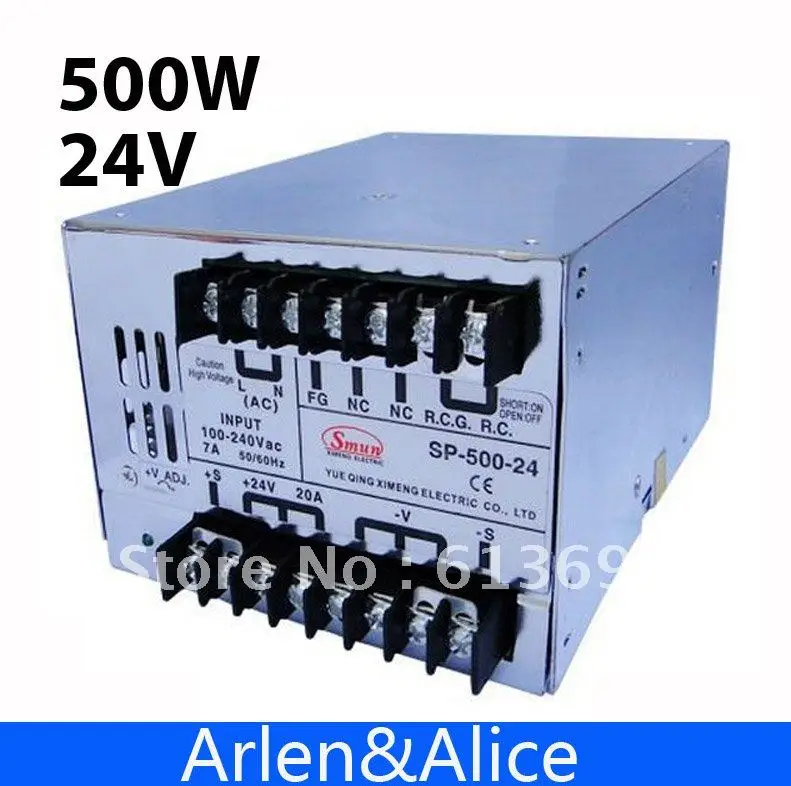 

SP500W 24V 20A with PFC Single Output Switching power supply for LED Strip light AC to DC