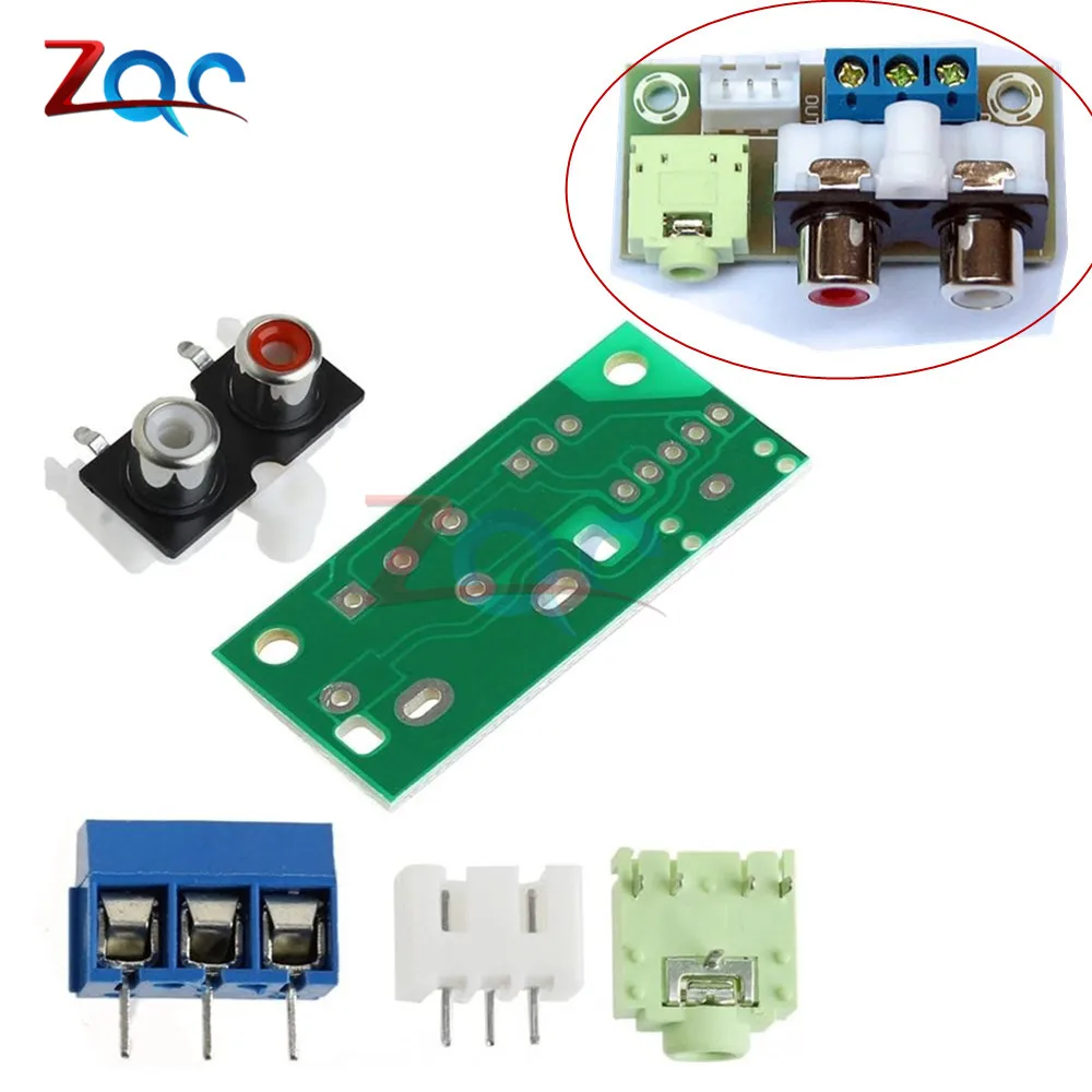 Audio Switch Board RCA 3.5mm Audio Input Block Amplifier DIY Kit