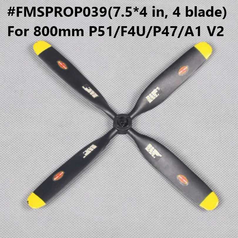 FMS 800mm Mini P51 F4U T28 Zero BF109 FW190 V2 piezas hélice Spinner Cowl tren de aterrizaje Motor ESC Servo RC avión modelo