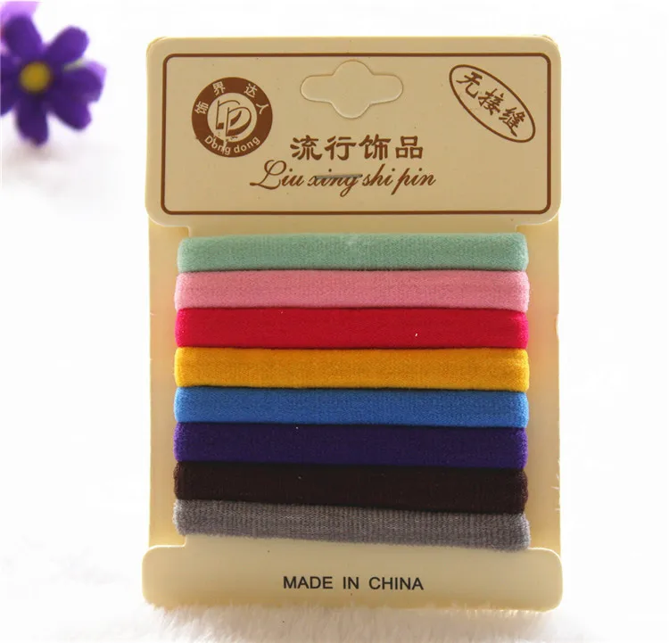 Fashion 7cm 8pcs/pack Elastic Hair Rubber Bands Baby Girls Kids Children Hair Accessories Rope Headwea