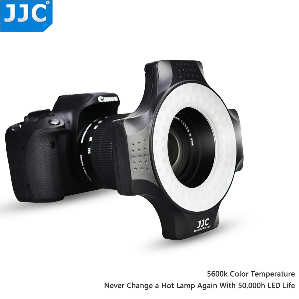 JJC LED Macro Ring Flash Light for Sony for Canon for Nikon for Olympus for Pentax SLR/DSLR Camera 49 52 55 58 62 67 MM Lens