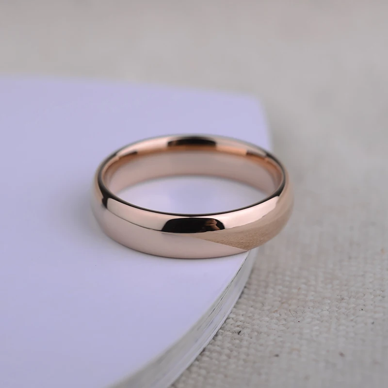 2mm 4mm 6mm 8mm Width Rose Gold Tungsten Wedding Rings for Man Woman High Polished Comfort Fit Size 4-13 Engraving