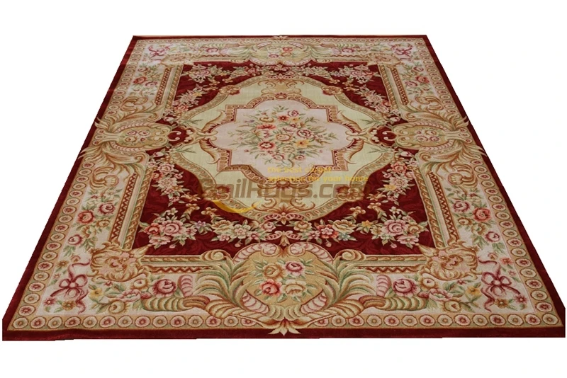 Savonnerie Rug Plush Wool French Savonnerie Hand Made Rug Carpet Handmade Runner Carpet Room Floor Decoration