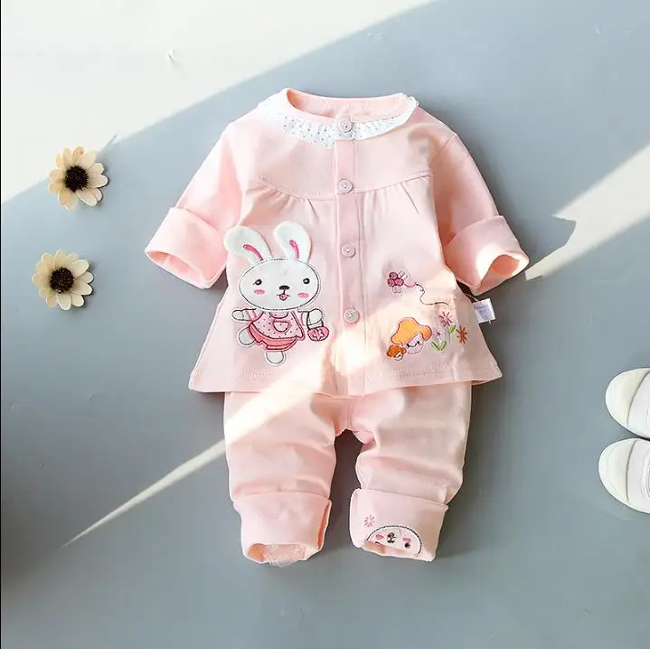 Spring and autumn girl suit, lovely baby suit.