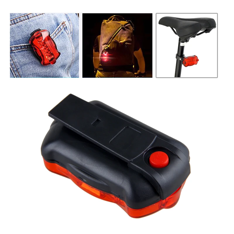 LED Bike Light 5 LED Rear Tail Daytime Running Light Red Bike Bicycle Back Light Rear Tail Parking Light