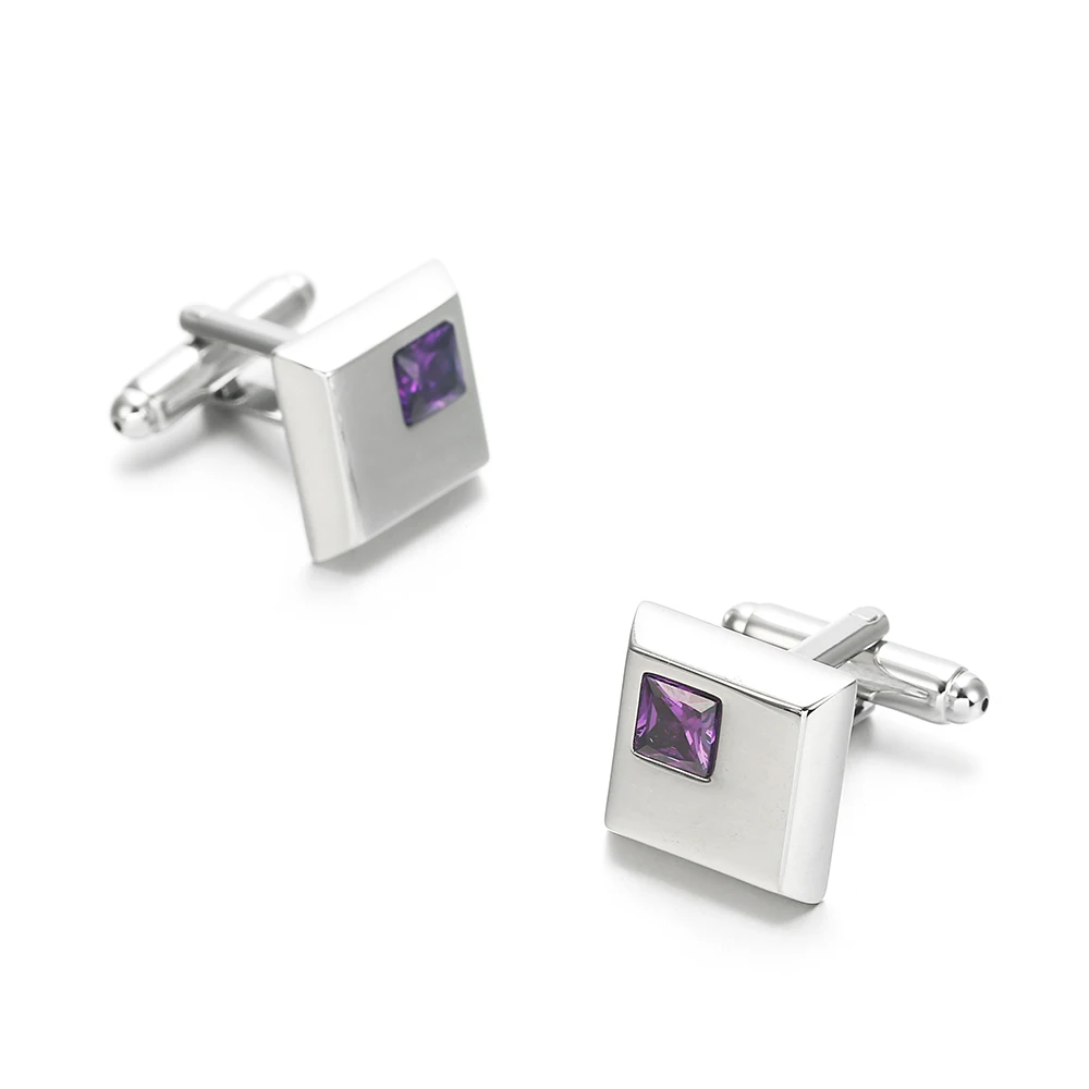 VAGULA Cuff links Top Luxury Brand Square Button Crystal Gemelos Men Jewelry High Quality Cufflinks 227