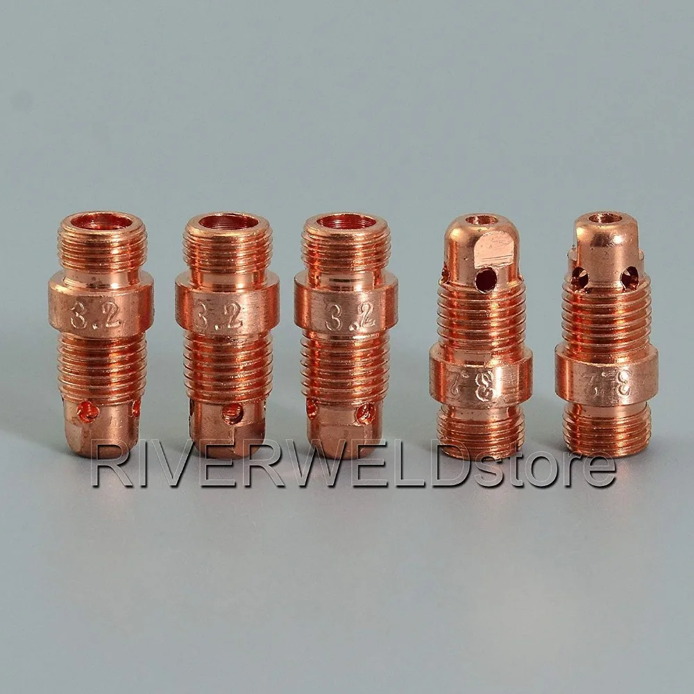 

17CB20 1.6mm (2.4mm 3.2mm Optional) Stubby Collet Body TIG Welding Torch WP PTA SR 17 18 26 Consumable Accessories, 5pcs