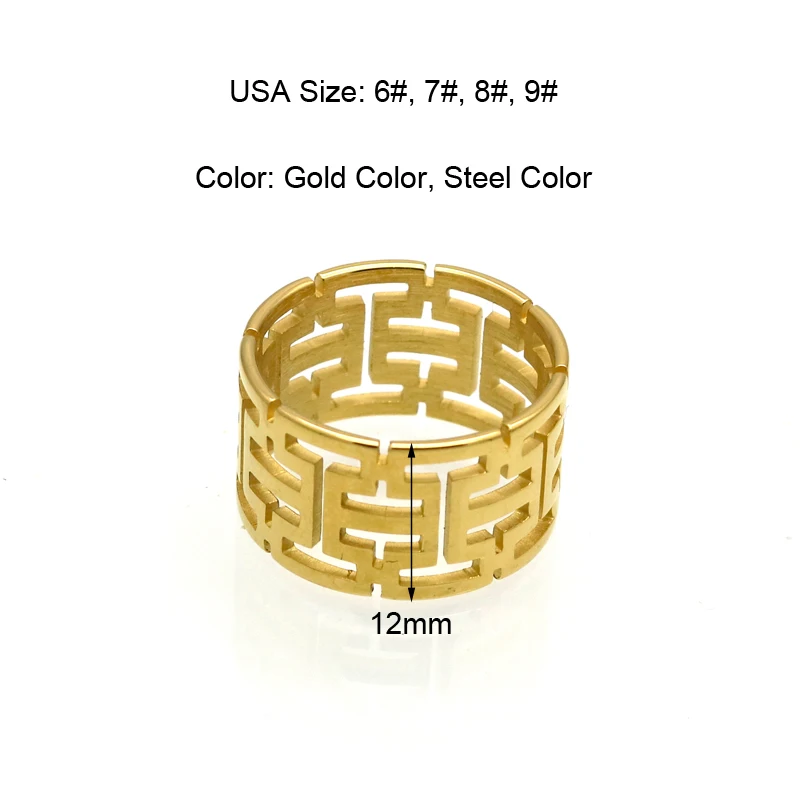 Top Quality New Rings For Women Stainless Steel Rings For Women Hollow Beautiful Pattern Fashion Jewelry Wholesale