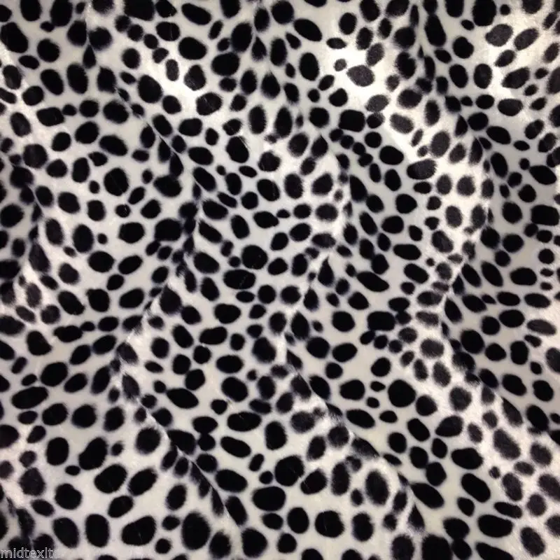 ANIMAL PRINT VELBOA FAUX FUR VELOUR FABRIC CRAFT MATERIAL 60