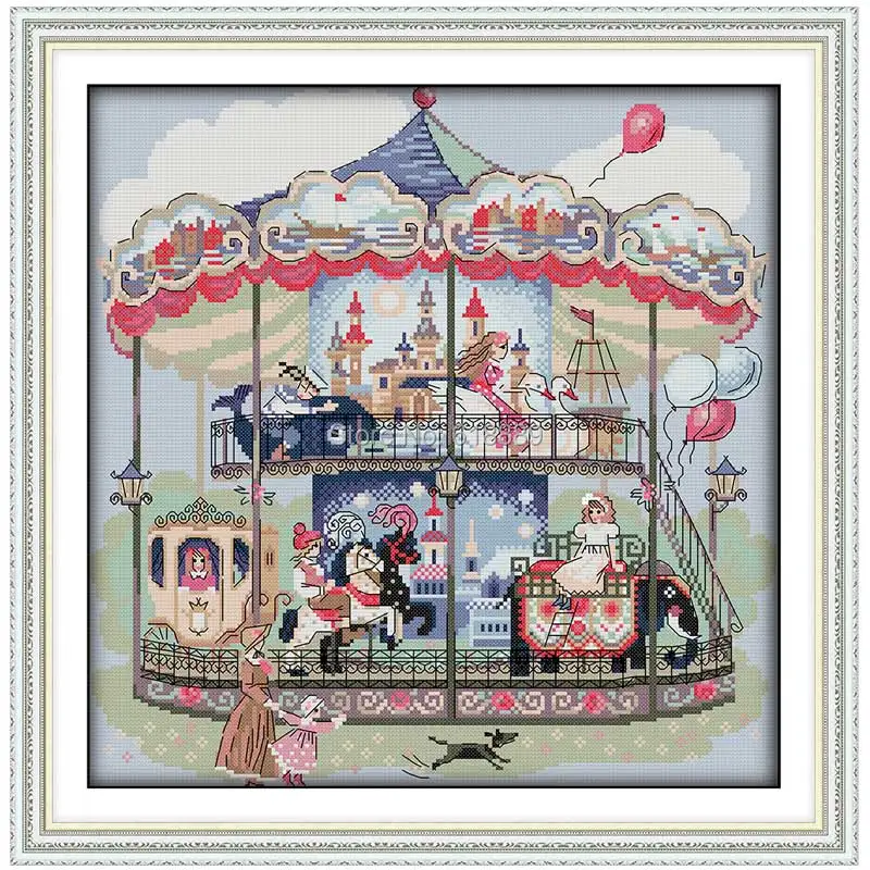 Swing Patterns Counted Cross Stitch 11CT 14CT Cross Stitch Set Children's Paradise Cross-stitch Kits Embroidery Needlework