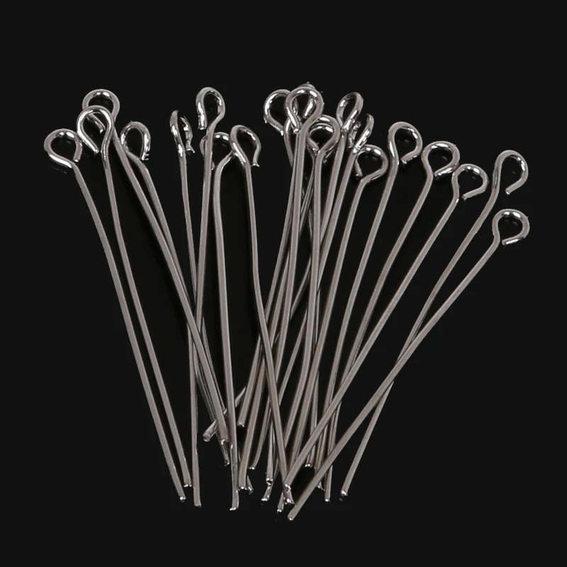 Wholesale 300pcs/lot 35mm Antique Bronze/Rhodium/Gold Color Eye Pins Head Pin For Jewelry Making DIY Accessories Craft