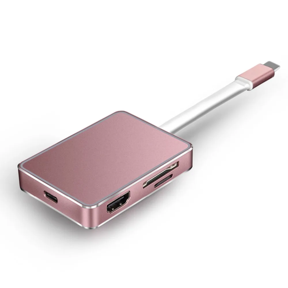 

USB C to HDMI Adapter 4K 60Hz 7 in 1 USB Type C Hub with Thunderbolt 3 PD Charging, 4K HDMI, USB3.0/USB2.0 Slot, TF/SD Card