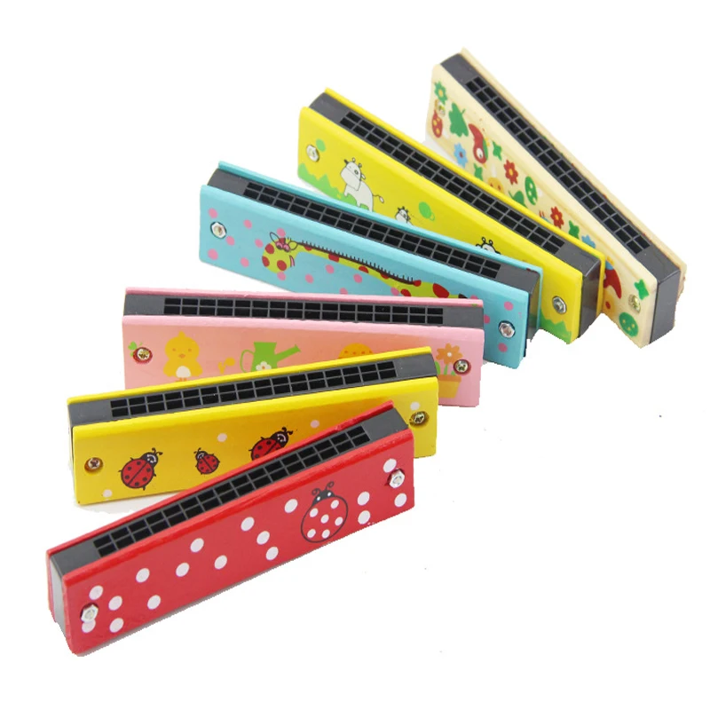 2018 Baby Kids Wooden Harmonica Kids Funny Creative Toy Music Instrument Early Educational Attractive Toys For Children Kids