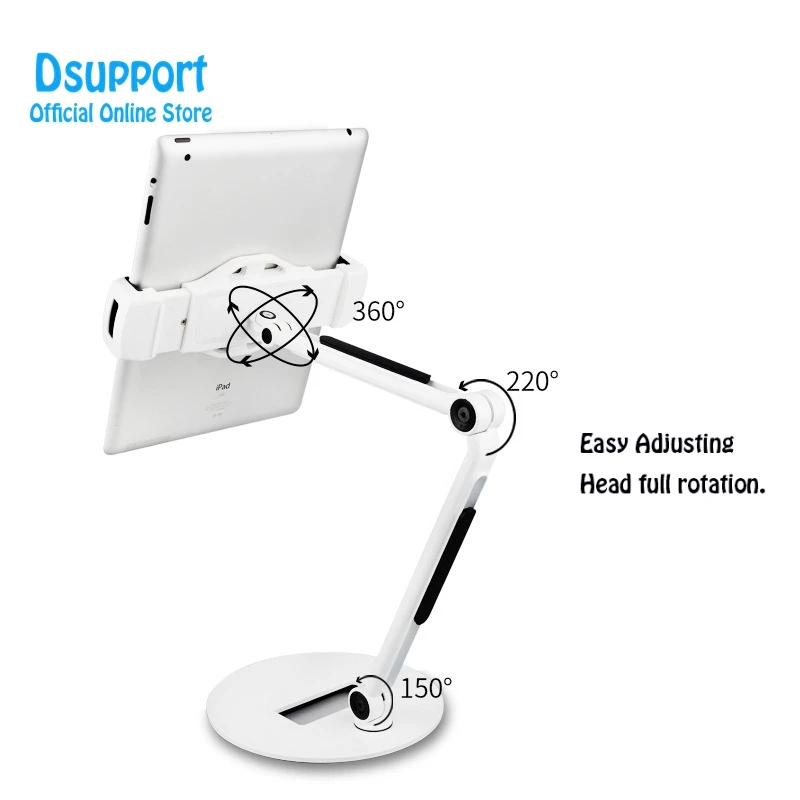 حامل سطح مكتب من سبائك الألومنيوم مقاس 4-12.9 بوصة ، قابل للتعديل مجانًا ، للهاتف/الكمبيوتر اللوحي ، لجهاز ipad pro ، iphone