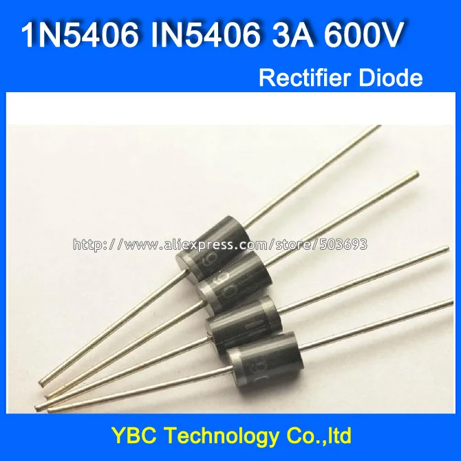 500pcs/lot  1N5406 IN5406 3A/600V Rectifier Diode Big Power and Long Pins