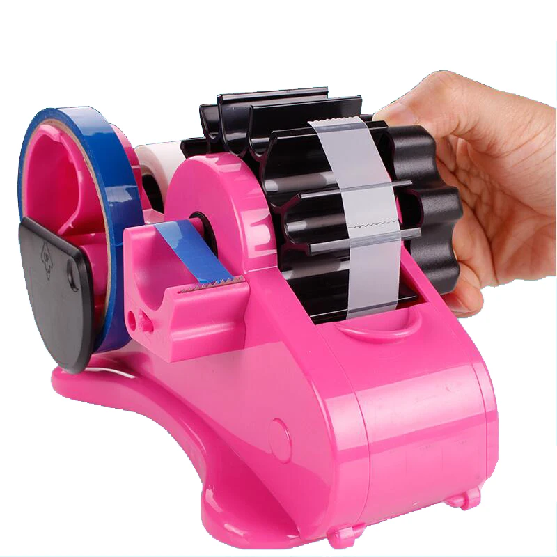 MIRUI Creative Color Semi-Auto Tape Dispenser with 35mm Fixed Length Tape Cutter Length Desktop Office Packing School Supplies