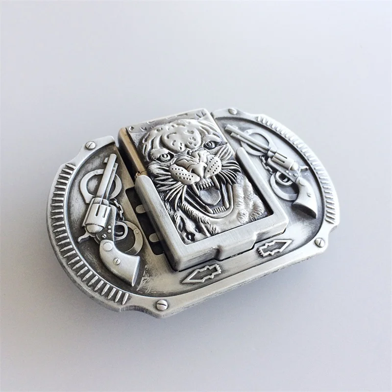 New Vintage Tiger Guns Lighter Belt Buckle Gurtelschnalle Boucle de ceinture BUCKLE-LT016AS also Stock in US