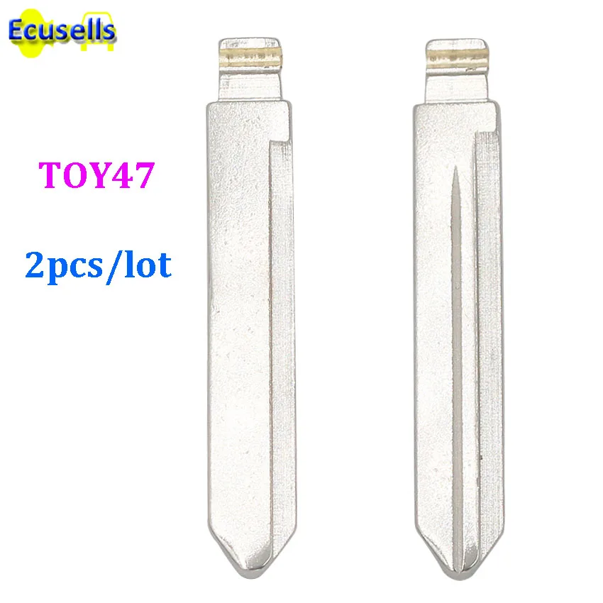 2pcs/lot Toy47 toy 47 uncut key blade for Toyota Corolla