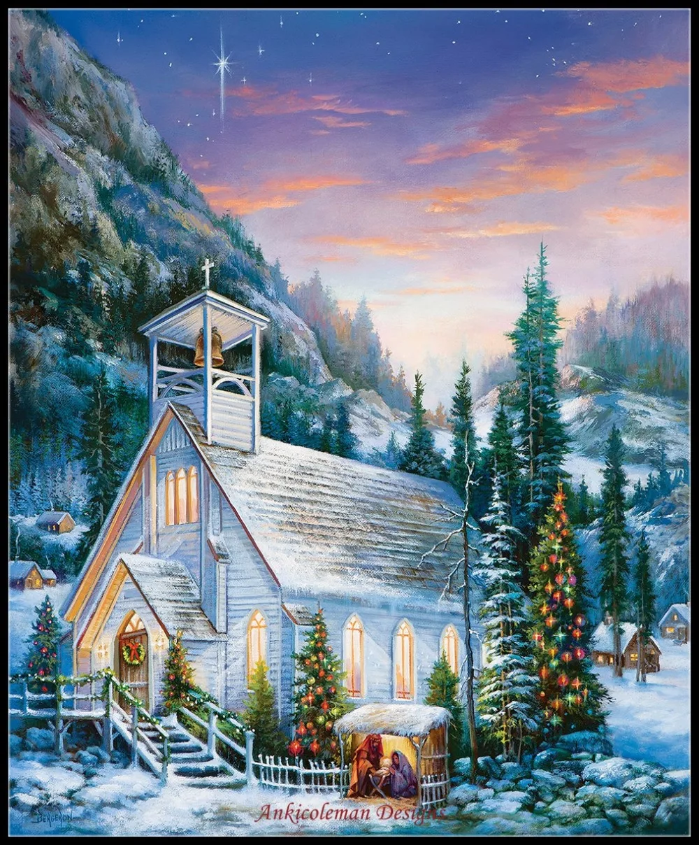 Yuletide Celebration - Needlework for embroidery DIY DMC color High Quality - Counted Cross Stitch Kits - 14 ct Oil painting