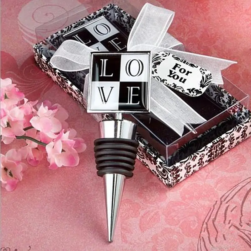 LOVE Wine Stopper Bridal Wedding Gift Letters Wine Bottle Stopper Wine Pourer Vinhos Stoppers F20173255