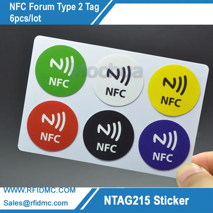 6pcs NTAG215 Label NFC NTAG215 Sticker Tag For Tagmo with color printing