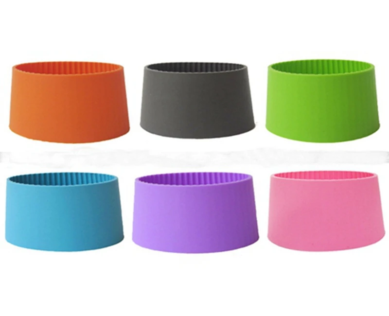 100pcs/lot Silicone sleeves For mug Party cup sleeves band Recyclable Heat insulation cup Bottle cover