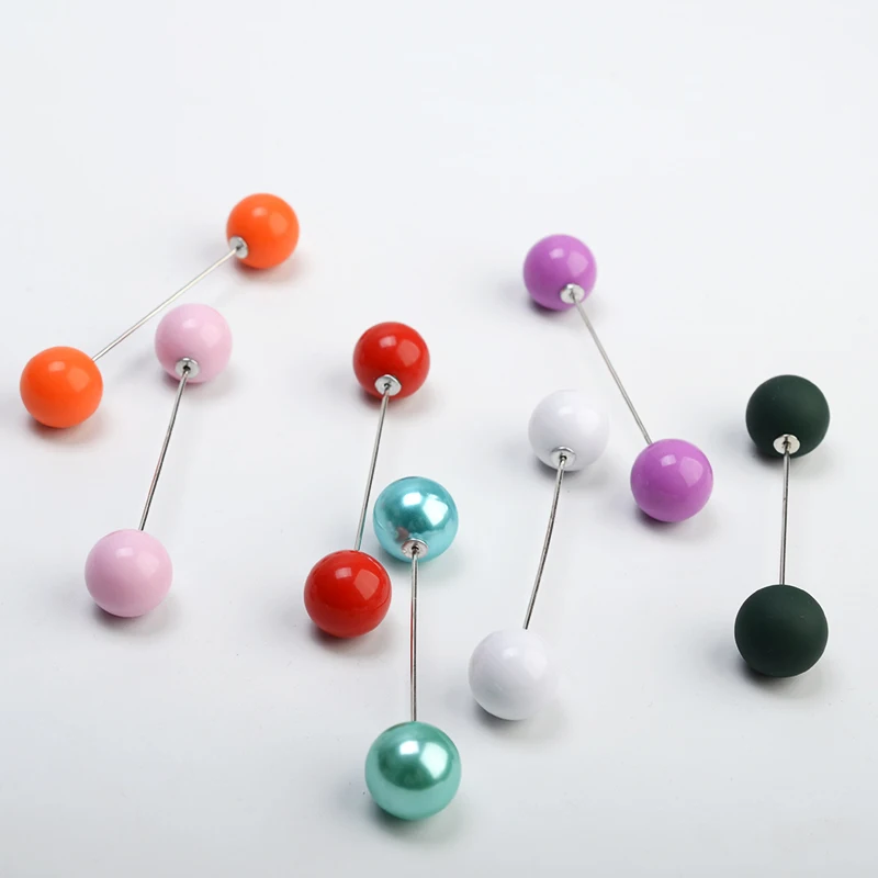 Fashion 1Pc Ms./Girl Imitation Pearl Brooch Classic Charm High Quality Accessories Simple Color Double Pearl Brooch Joker