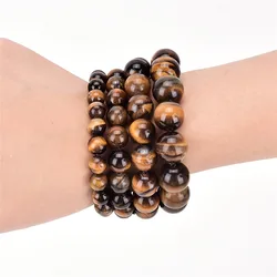 Tiger Eyes bracelet pulseras mujer Men Women 6mm 8mm 10mm 12mm 14mm 16mm 2017 Natural Stone bead Buddha Bracelets