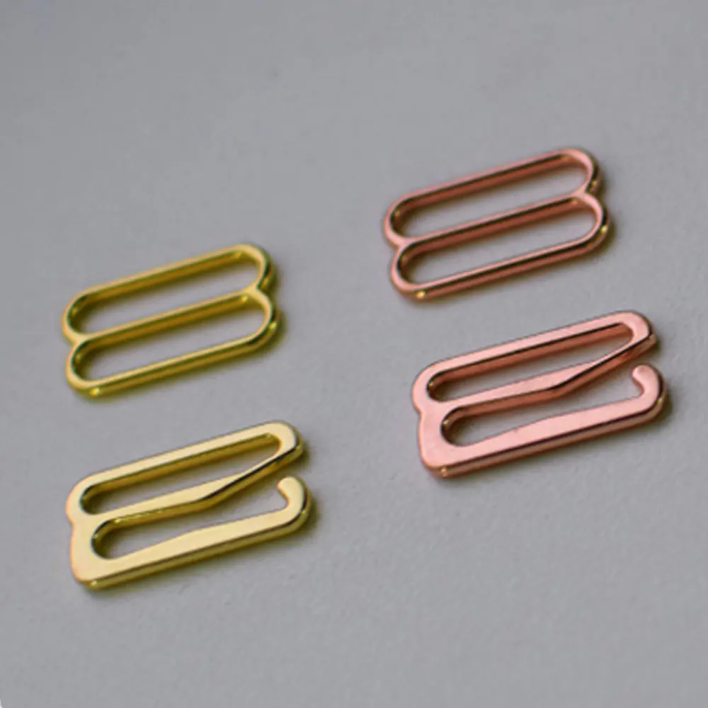 Wholesale 10 sets / Nylon Coated Lingerie Figure 8 shape and 9 shape metal bra hooks and sliders bra strap fasteners 5 color