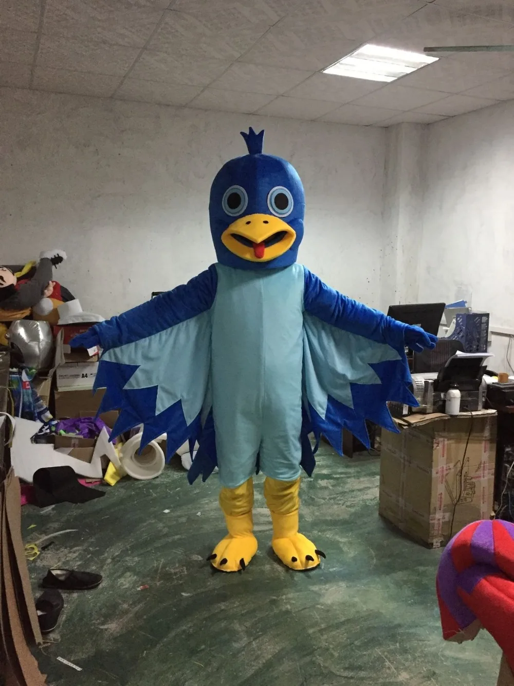 New Adult Foam Blue Eagle Party Mascot Costume Christmas Fancy Dress Halloween Girl Mascot Costume Free Ship