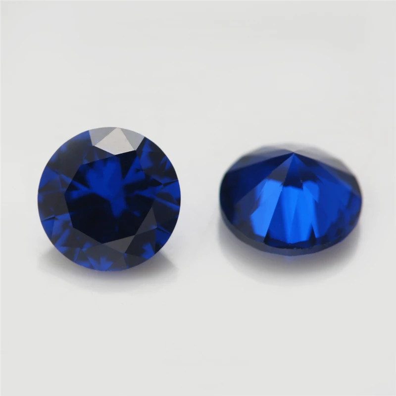 Runde Brillantschliff Blaue Synthetische Spinell-Steine 3,5mm~10mm Lose Edelsteine 112 113 114 Farbe für Schmuckherstellung – Detail 6