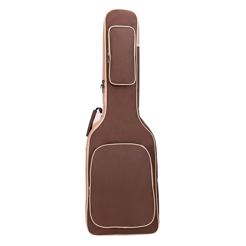 101 x 33 x 6cm Oxford Fabric Coffee Electric Guitar Case Gig Bag Double Straps Pad 8mm Cotton Thickening Waterproof Backpack