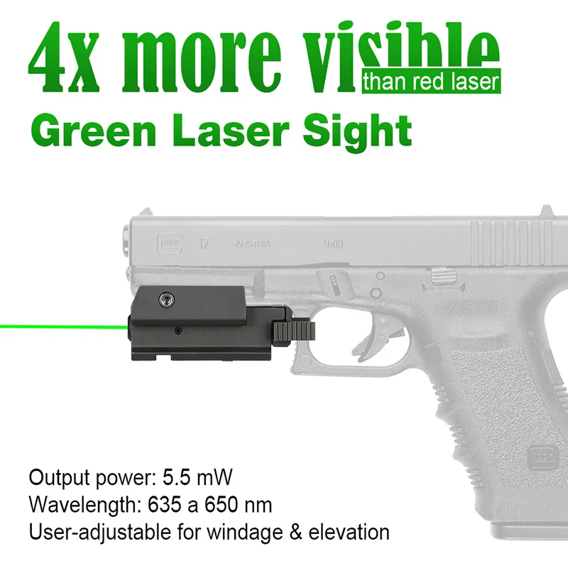 PPT tactical airsoft air guns accessories pistol laser green laser sight laser aimer with 20mm mounting system GZ20-0018