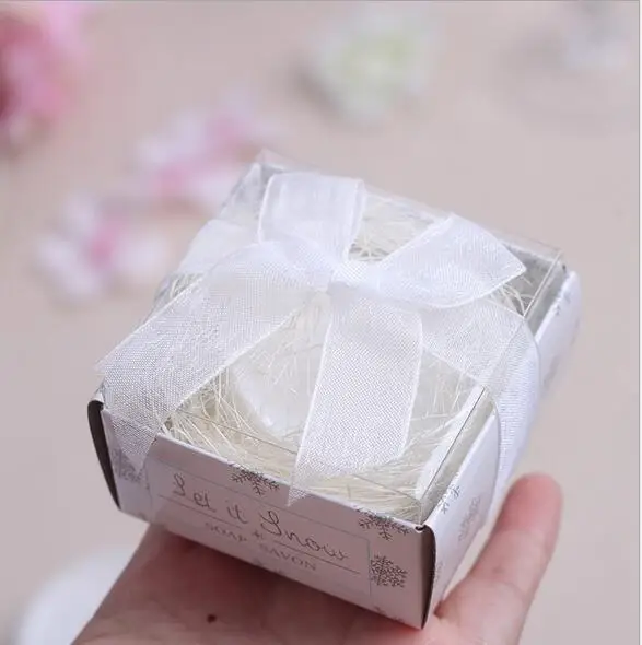 20pcs European knot wedding supplies gift event small gifts handmade creative snowflake soap