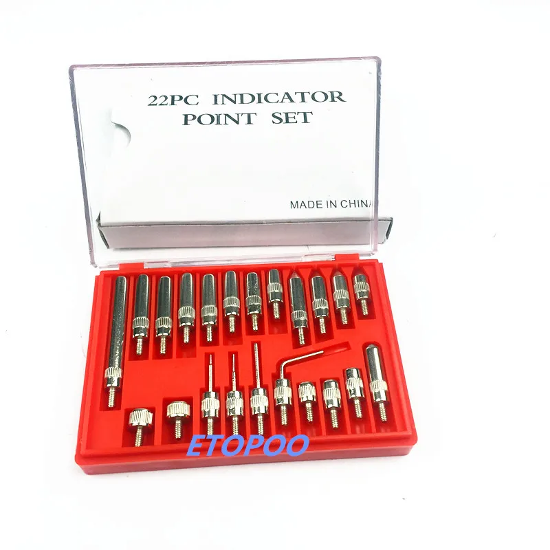 22Pcs Steel Dial Indicator Point Set M2.5 Thread Tip For Dial & Test Indicators