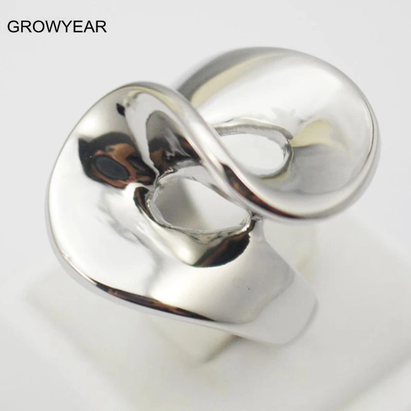 Moda Biżuteria ze stali nierdzewnej Bohemia Spiral Ring Biżuteria Sliver Color Dla kobiet Antykorozyjny Indywidualny projekt 8 9 7 10 10.5