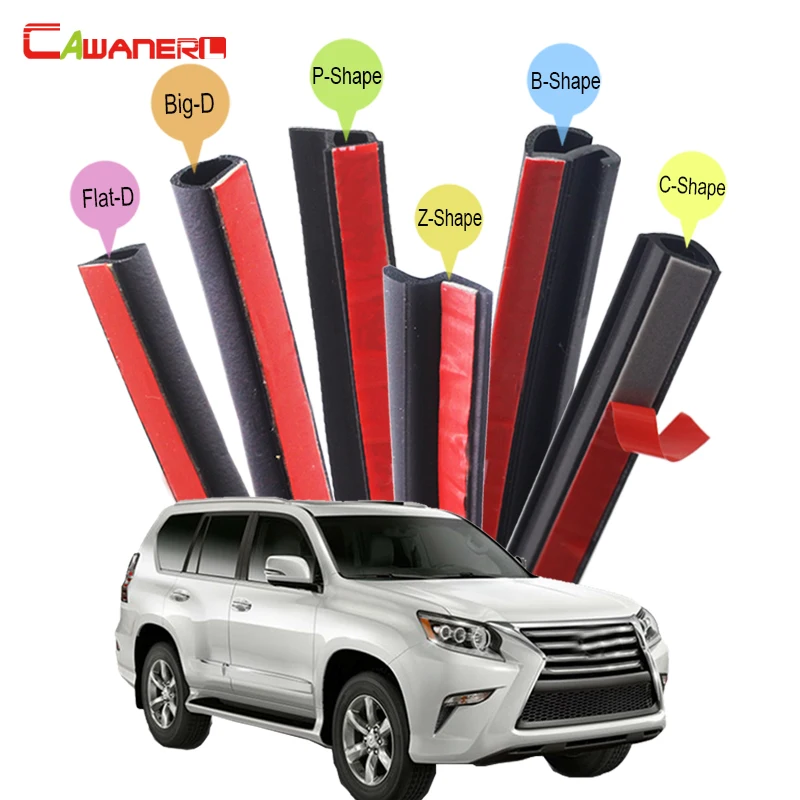 Cawanerl Full Car Hood 4-Door Trunk Rubber Weatherstrip Sealing Seal Strip Kit Seal Edge Trim For Lexus GX GX460 GX470