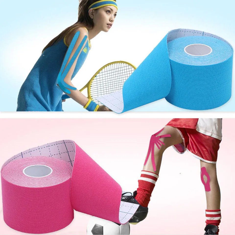 Elastic Tape Kinesiology Athletic Recovery Kneepad Sports Safety Muscle Pain Relief Knee Pads Support Gym Fitness Bandage