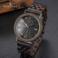 Relogio Masculino BOBO BIRD Wooden Men Watch 43 mm Top Luxury Brand Japanese Movement VD51 Quartz Watches Customized Men's Gifts